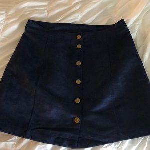 Old Navy suede button up skirt